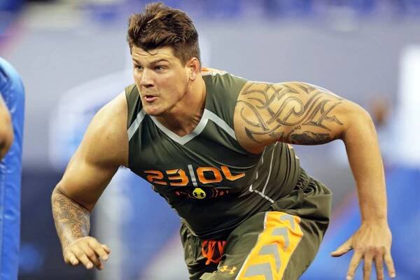 Taylor Lewan at the NFL Scouting Combine.