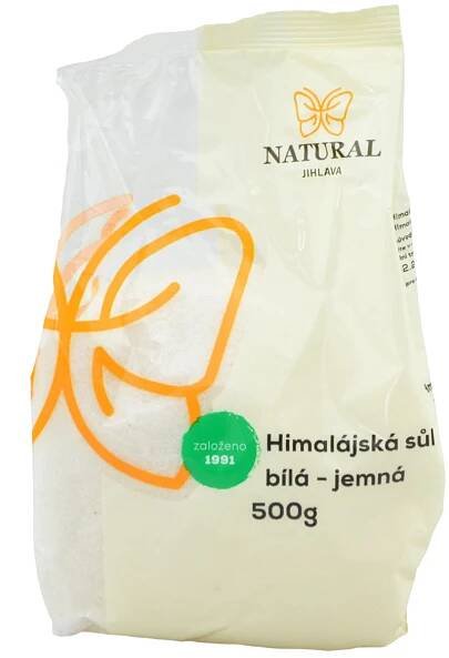 Sůl himalájská bílá jemná - Natural 500g