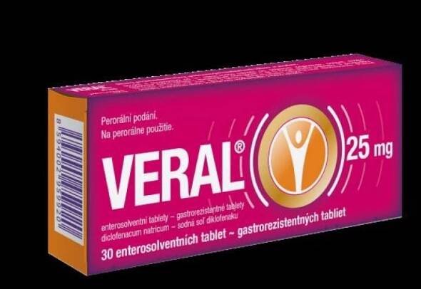 VERAL POR 25MG TBL ENT 30