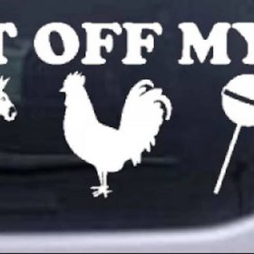 8in X 3.6in Get Off My Ass Cock Sucker Car or Truck Window Laptop Decal Sticker Your Choice Of Colors