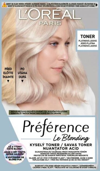 L'Oréal Préférence Le Blonding Toner 174 ml, 01 Platinum Ice 01 Platinum Ice od 216 Kč