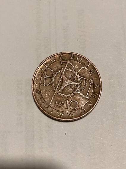 Sběratelská mince desetikoruna 10Kč  rok 2000  - Numismatika