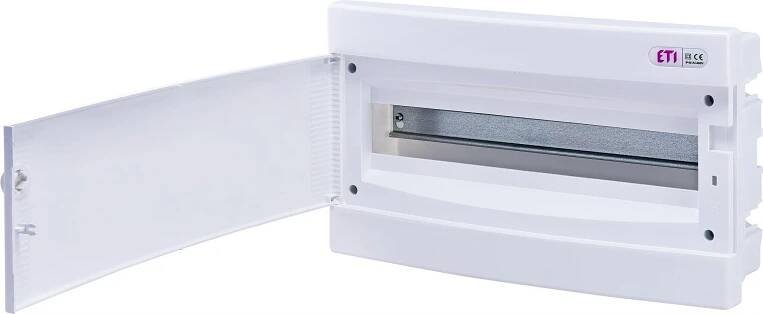 001101019 ECM18PO Rozvodnice plastová, bílé dveře, montáž pod omítku, IP40, 1Ř, 18M, ETI