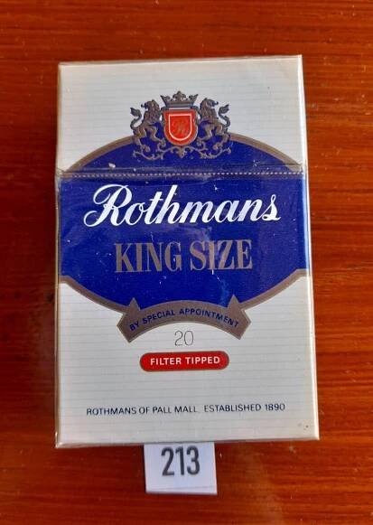 staré cigarety ROTHMANS KING SIZE - Sběratelství