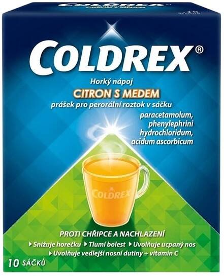 COLDREX Horký nápoj s citronem a medem 10 sáčků od 199 Kč - NajduZboží.cz