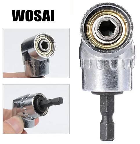 WOSAI 105 stupňů 1/4 "elektrická šestihranná vrtací korunka Nastavitelný šestihranný bitový úhelník elektrický vrták zásuvka držák adaptéru nástroje