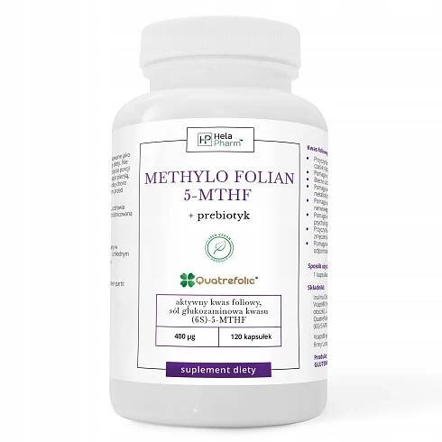 Kyselina listová 400μg METHYLO FOLIAN 5-MTHF 120 kapslí Vege