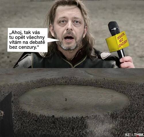 Ministr vnitra a debatér bez cenzury Vít Rakušan se v rámci svého hvězdného turné tentokrát dostavil do Sokolova. A bylo to opět ostré. Koláž TMBK pro Seznam Zprávy.