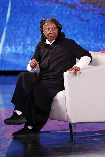 Whoopi Goldberg at the  "Che Tempo Che Fa" TV show in Milan, Italy on April 13, 2025.