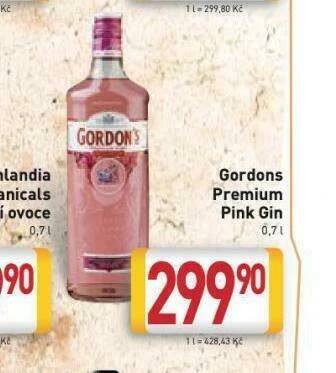 Billa Gordons premium pink gin nabídka