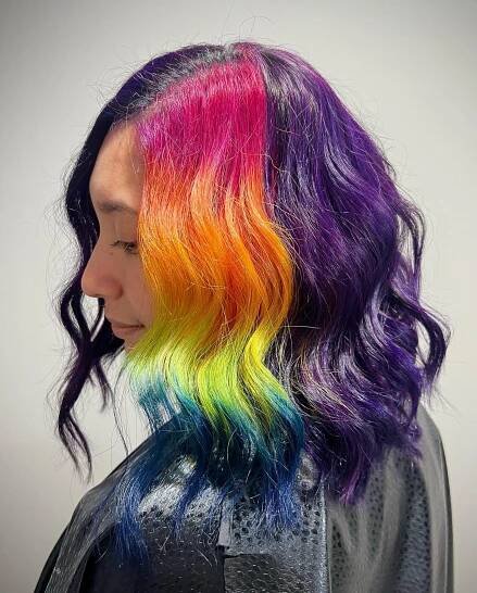 30+ Color Block Hair Color Ideas