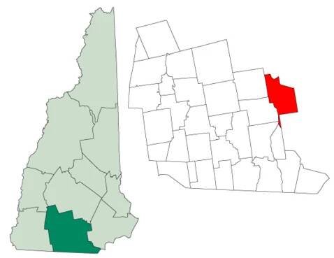 Location in Hillsborough County, New Hampshire