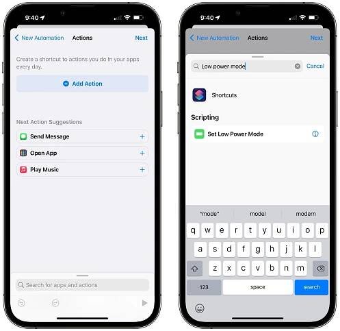 low power mode shortcut 2