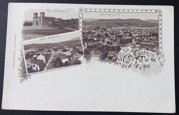 Jablonec nad Nisou - Gablonz - hezké staré litho - Střelnice atd. 1898 - Pohlednice místopis