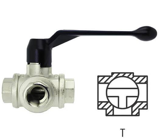 Ventil KNOCKS FLUID Technik Trojcestný kulový kohout T - 2"