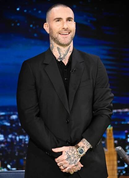 Singer Adam Levine during an interview on Wednesday, April 10, 2024 on THE TONIGHT SHOW STARRING JIMMY FALLON -- Episode 1959 