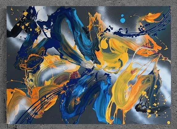 Abstraktní malba, která rozzáří každý interiér: Light on the waves - Arttyna | - Galerie TOGA