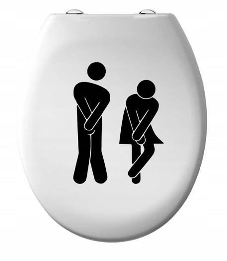SAMOLEPKA NA TOALETU WC, zábavné samolepky
