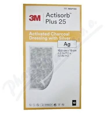 Actisorb Plus 25 Krytí S Aktivním Uhlím A Stříbrem 19,0 x 10,5 cm 10 ks – Zbozi.Blesk.cz