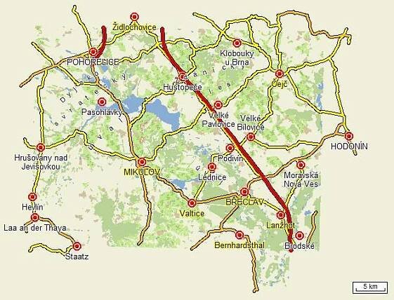 Cyklotrasy, cyklostezky a cyklomapy : Pálava, Lednicko - Valtický areál