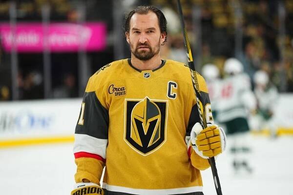 Mark Stone has four goals for the Vegas Golden Knights in the playoffs.