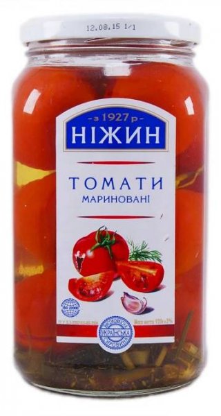 Nakládaná rajčata 920g (čistá hmotnost 460g) Nižin