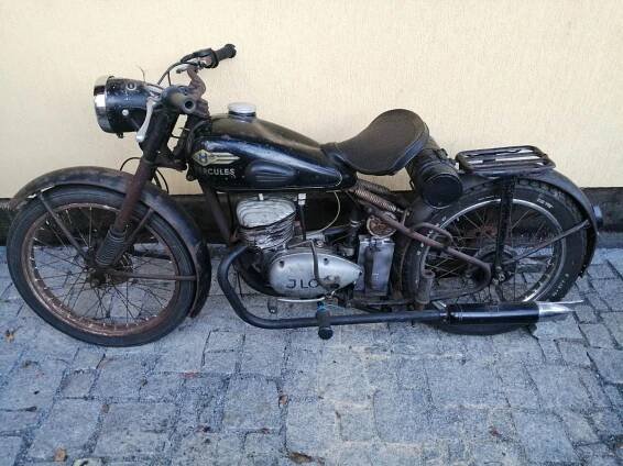 Německý motocykl Hercules 312 (1951) motor ILO 123ccm/6PS na renovaci - Auto-moto