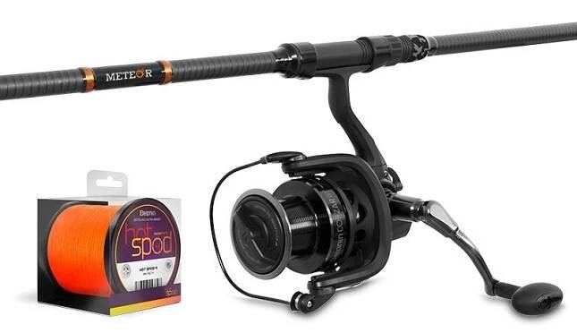Delphin Spodový Set SPODCarp Prut 3,6 m 5 lb + Naviják Corzar 3T + Šňůra 0,14 mm
