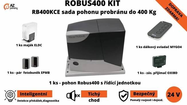Robus400 Kit - RB400KCE sada pohonu Nice pro bránu do 400 kg