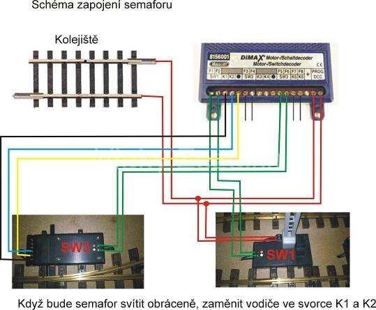Schéma zapojení světelného návěstidla a rozparovače vagónů | Vlaky Zezulka