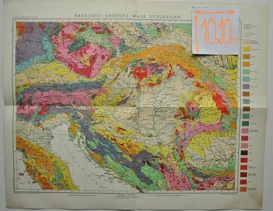 RAKOUSKO-UHERSKO - GEOLOGICKÁ MAPA - Staré mapy a veduty