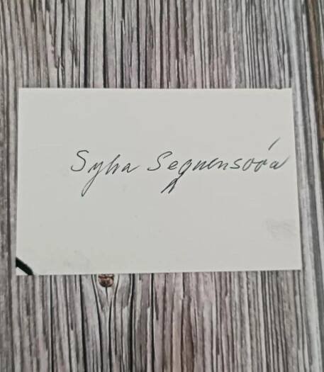 Sylva SEQUENSOVÁ - originální AUTOGRAM - Ostatní sběratelské předměty