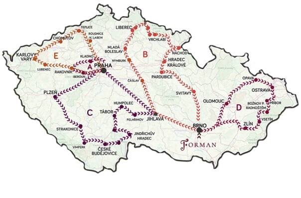 mapa závozu