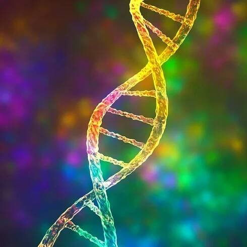 Molekula DNA, dvojitá šroubovice, 3D ilustrace. Genová terapie, genetické mutace a genetické poruchy — Stock obrázek