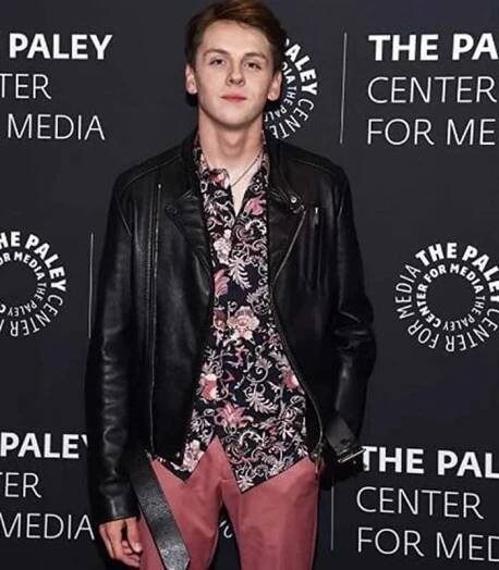 Cobra Kai Jacob Bertrand Black Leather Jacket