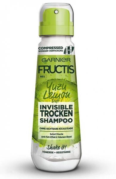 Garnier Fructis neviditeľný suchý šampón s vôňou yuzu citróna 1×100 ml, suchý šampón