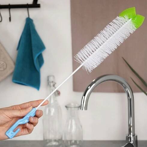 Kartáč na mytí lahví, čištění hrdel termosek s houbičkou Stav balení originální