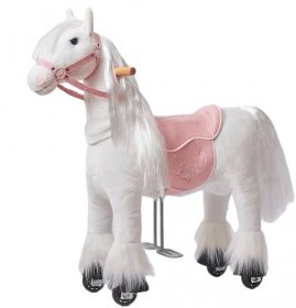 Ponnie Mechanický jazdiaci kôň Tiara S s ružovým sedlom