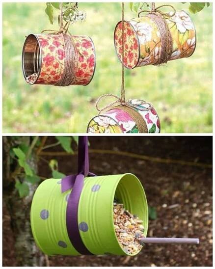 DIY Bird Feeder from Tin Can