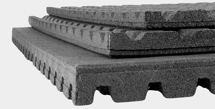 Pryžové rohože Rubber ANTI-SHOCK, venkovní šedá