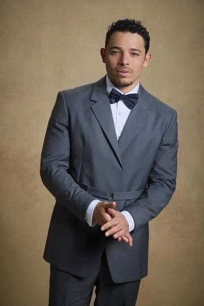Anthony Ramos during the 82nd Annual Golden Globes held at The Beverly Hilton on January 05, 2025 in Beverly Hills, California.