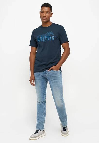 Pánské tričko Mustang modré | EXE JEANS | Specialisté na džíny Mustang, Cross, Mavi a další