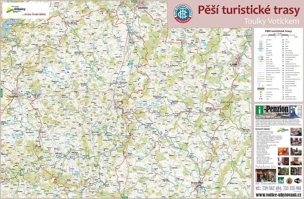 Ubytování Votice - Pěší mapa