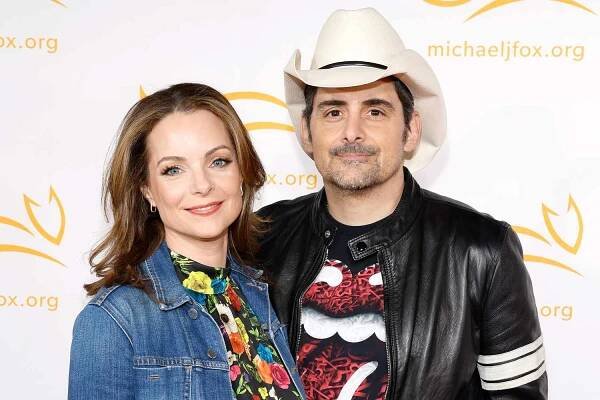 Kimberly Williams and Brad Paisley attend the Michael J. Fox Foundation - A Country Thing: Happened On The Way To Cure Parkinson's at The Fisher Center for the Performing Arts on April 26, 2023 in Nashville, Tennessee