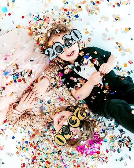 Confetti Photoshoot - Happy 2020! » Happy New Year Kids' Confetti Photos