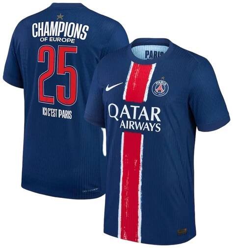 [CHAMPIONS OF EUROPE #25] Player Version PSG Paris Saint-Germain Home Special Jersey 2024/25