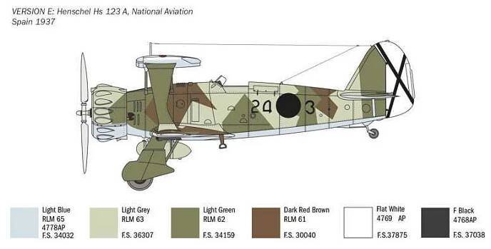 Italeri - Henschel Hs 123 (1:48) - 2819 - MJ Modely.cz