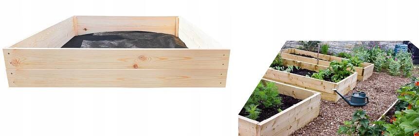 Dřevěná krabička na zeleninu Zahradní herbář 140x120+ NÁVOD za 904.00CZK - Allegro