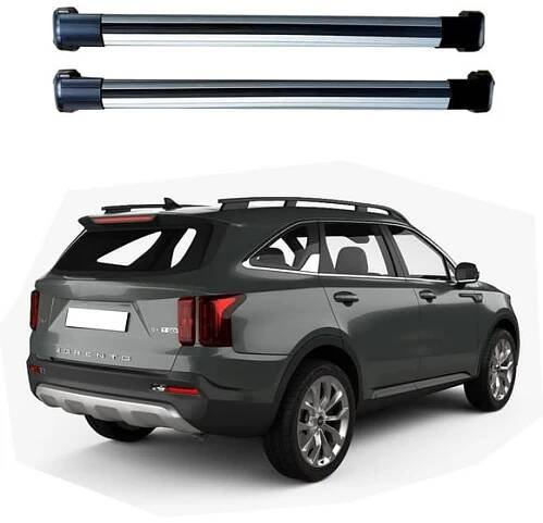 ROKIOTOEX Cobra Roof Rack Crossbars for 2021-2025 Sorento, Lockable Silver Bars.