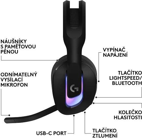 Logitech G522 LIGHTSPEED, černá